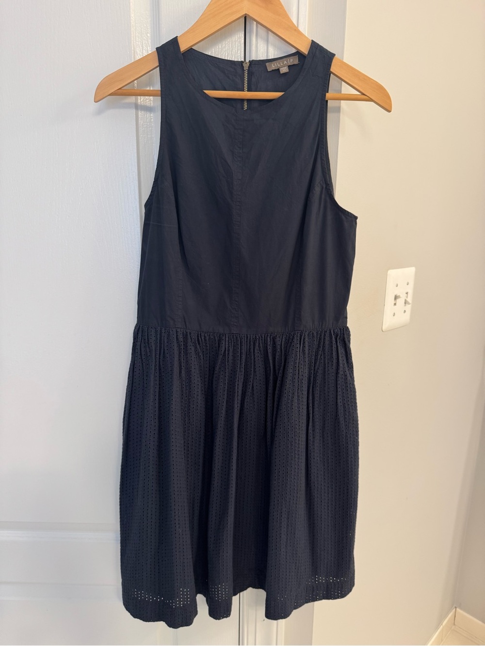 Lilla P Navy Sleeveless Midi Dress
